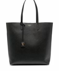 Versace tag-detail shoulder bag