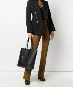 Versace tag-detail shoulder bag