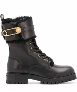 Versace Safety-Pin detail 40mm hiking boots