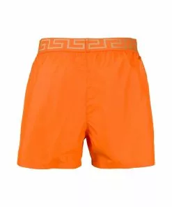 Versace Greca-waistband swim shorts