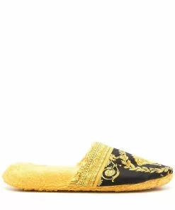 Versace Medusa print slippers