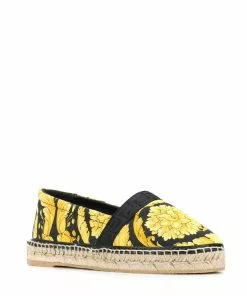 Versace Baroque print espadrilles