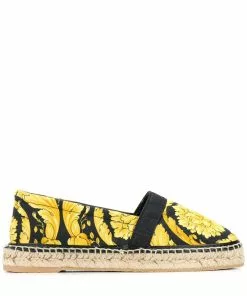 Versace Baroque print espadrilles