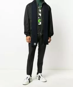 Versace logo-patch scarf