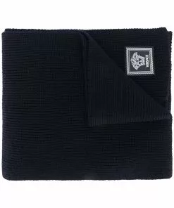 Versace logo-patch scarf