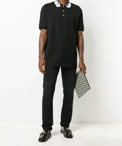 Versace jacquard logo collar polo shirt