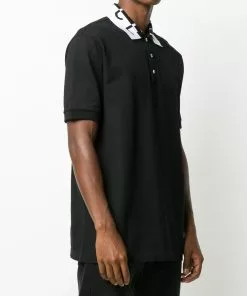 Versace jacquard logo collar polo shirt