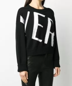 Versace wool-knit logo jumper