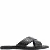 Versace embossed Greca crossover strap sandals
