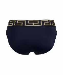 Versace Greca-print swimming trunks