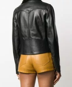 Versace leather biker jacket