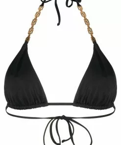 Versace Greca strap bikini top