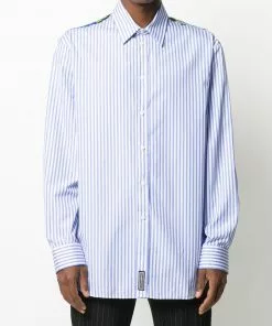 Versace pinstripe button-front shirt