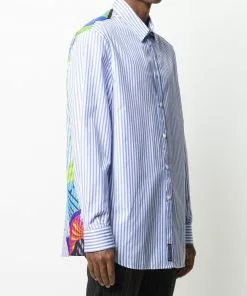 Versace pinstripe button-front shirt