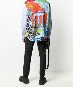 Versace pinstripe button-front shirt