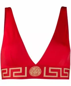 Versace Greca triangle bikini top