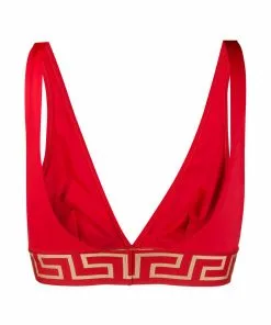 Versace Greca triangle bikini top