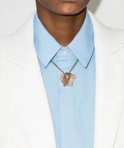 Versace crystal-embellished Medusa necklace