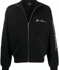 Versace embroidered logo zipped sweatshirt