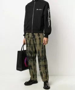 Versace embroidered logo zipped sweatshirt