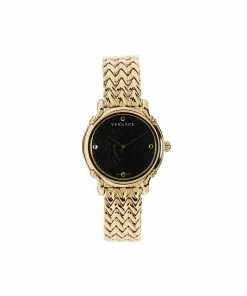 Versace Analogue Black Dial 34mm