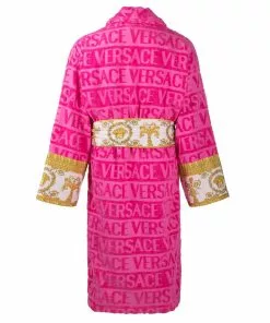 Versace Barocco-panel logo devoré robe