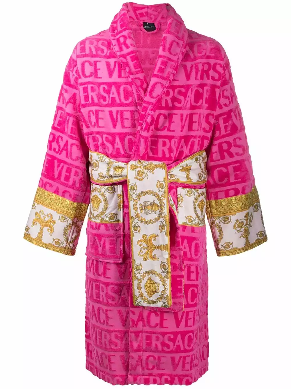 Versace Barocco panel logo devoré robe 3 Versace Barocco-panel logo devoré robe
