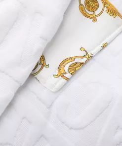Versace Barocco-print logo devoré short robe