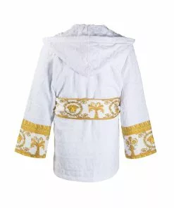 Versace Barocco-print logo devoré short robe