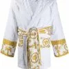 Versace Barocco-print logo devoré short robe