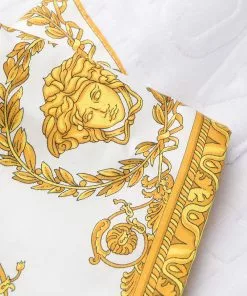 Versace Barocco-print logo devoré short robe