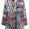 Versace mix logo-print short robe