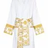 Versace Barocco print bath robe 1 Versace Barocco-print bath robe