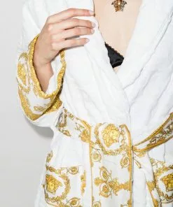 Versace Barocco-print bath robe