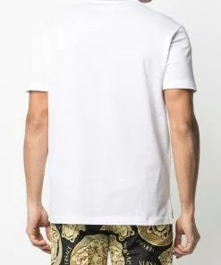 Versace logo-patch polo shirt