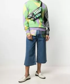 Versace patterned intarsia-knit jumper