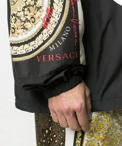 Versace Barocco Mosaic-print oversized jacket