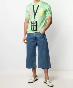 Versace wide-leg cropped jeans