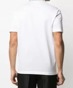 Versace rhinestone-embellished logo polo shirt