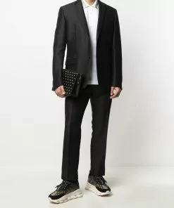 Versace rhinestone-embellished logo polo shirt