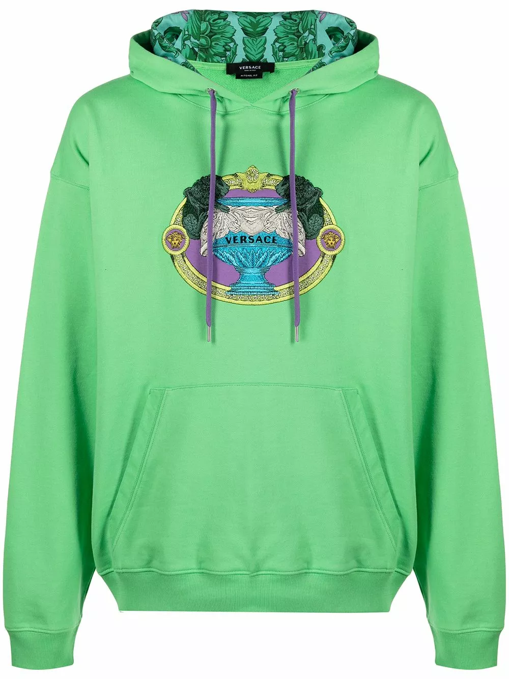 Versace Graphic print drawstring hoodie 3 Versace graphic-print drawstring hoodie