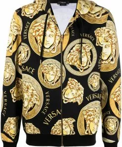 Versace Medusa head printed hoodie