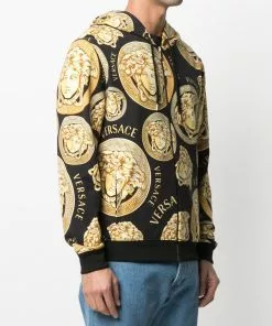 Versace Medusa head printed hoodie