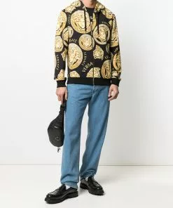 Versace Medusa head printed hoodie