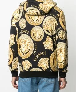 Versace Medusa head printed hoodie