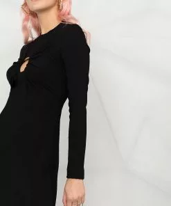 Versace cut-out long-sleeve midi dress