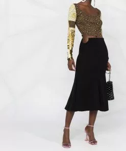 Versace cut-out detail skirt