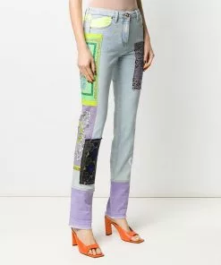 Versace Barocco Patchwork print jeans