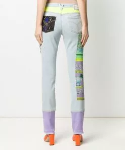Versace Barocco Patchwork print jeans