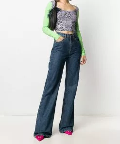 Versace leopard print crop top